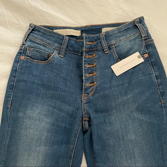 NWT Anthropologie Pilcro and the Letterpress High Rise Flare Crop Jeans Size 25 - Picture 8 of 16